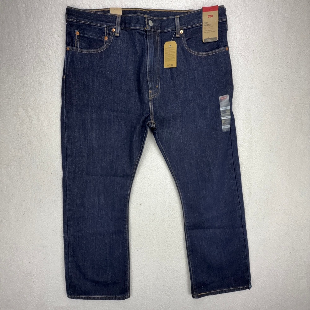 Levis 517 Bootcut Jeans Mens 40x30 Dark Wash Indigo Blue Denim NWT - Picture 2 of 10